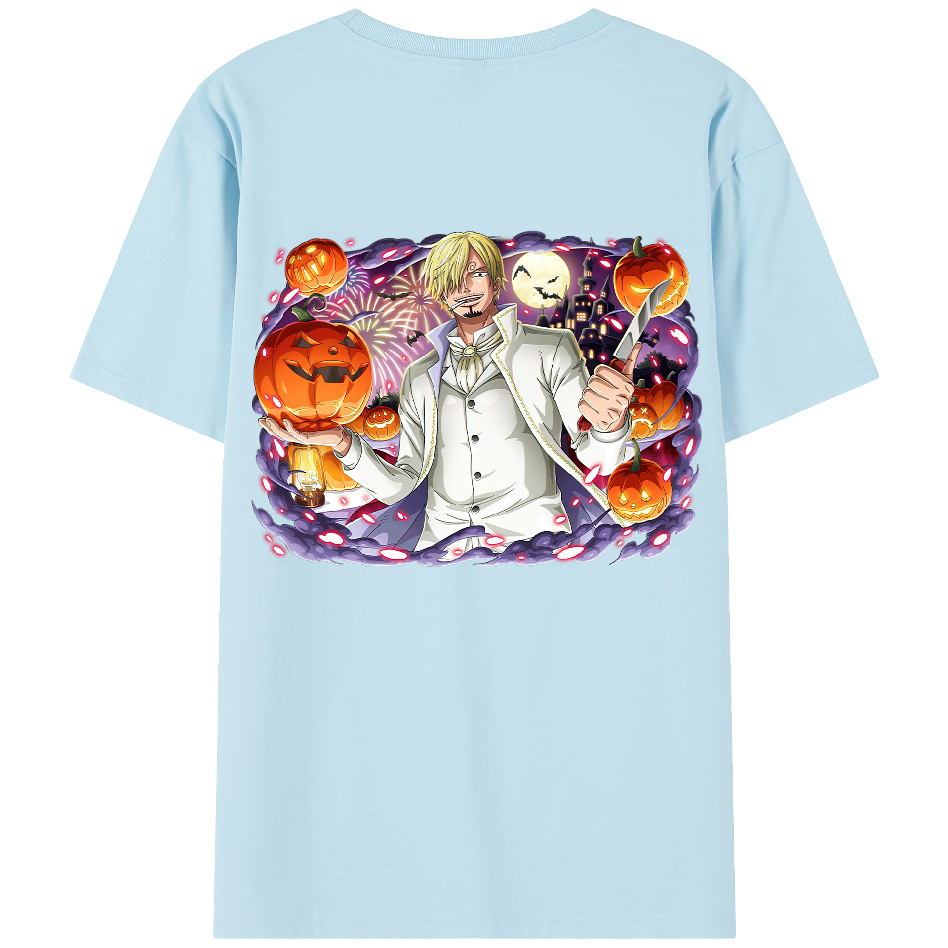ワンピース サンジ ONE PIECE Sanji 綿100％半袖Tシャツ（背面プリント）